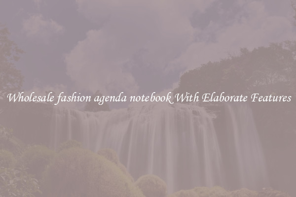 Wholesale fashion agenda notebook With Elaborate Features