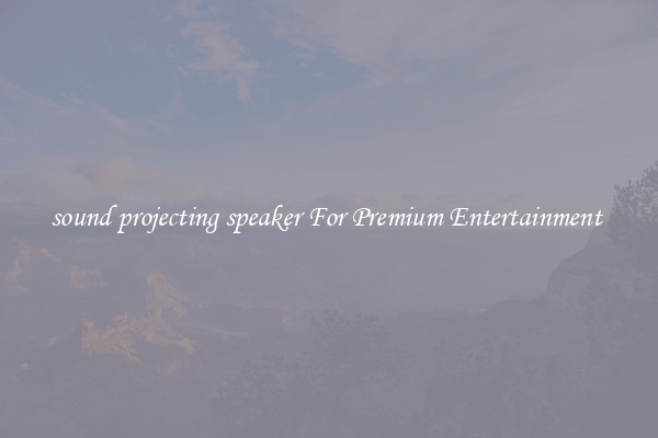 sound projecting speaker For Premium Entertainment 