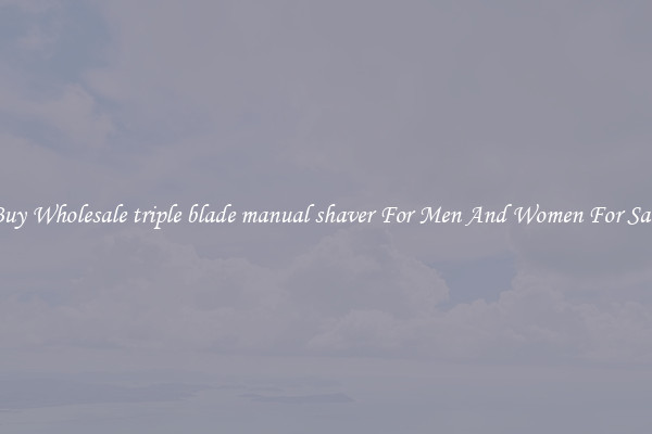 Buy Wholesale triple blade manual shaver For Men And Women For Sale