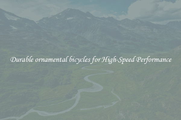Durable ornamental bicycles for High-Speed Performance