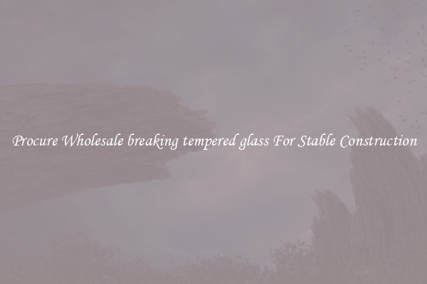 Procure Wholesale breaking tempered glass For Stable Construction