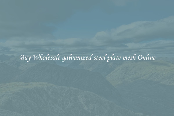 Buy Wholesale galvanized steel plate mesh Online