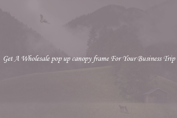 Get A Wholesale pop up canopy frame For Your Business Trip