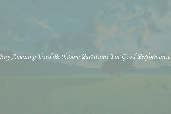 Buy Amazing Used Bathroom Partitions For Good Performances