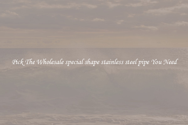 Pick The Wholesale special shape stainless steel pipe You Need