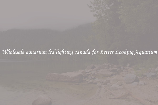 Wholesale aquarium led lighting canada for Better Looking Aquarium