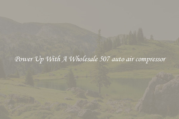 Power Up With A Wholesale 507 auto air compressor