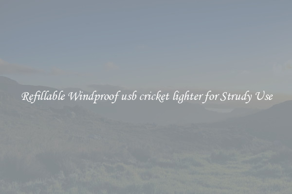 Refillable Windproof usb cricket lighter for Strudy Use