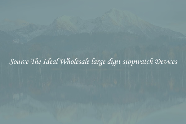 Source The Ideal Wholesale large digit stopwatch Devices