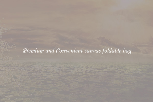 Premium and Convenient canvas foldable bag