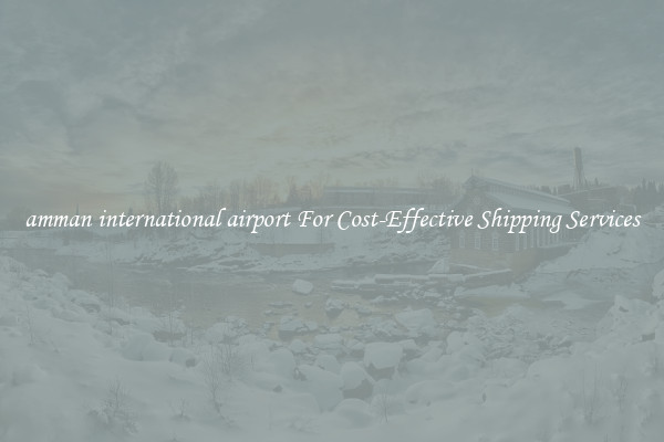 amman international airport For Cost-Effective Shipping Services